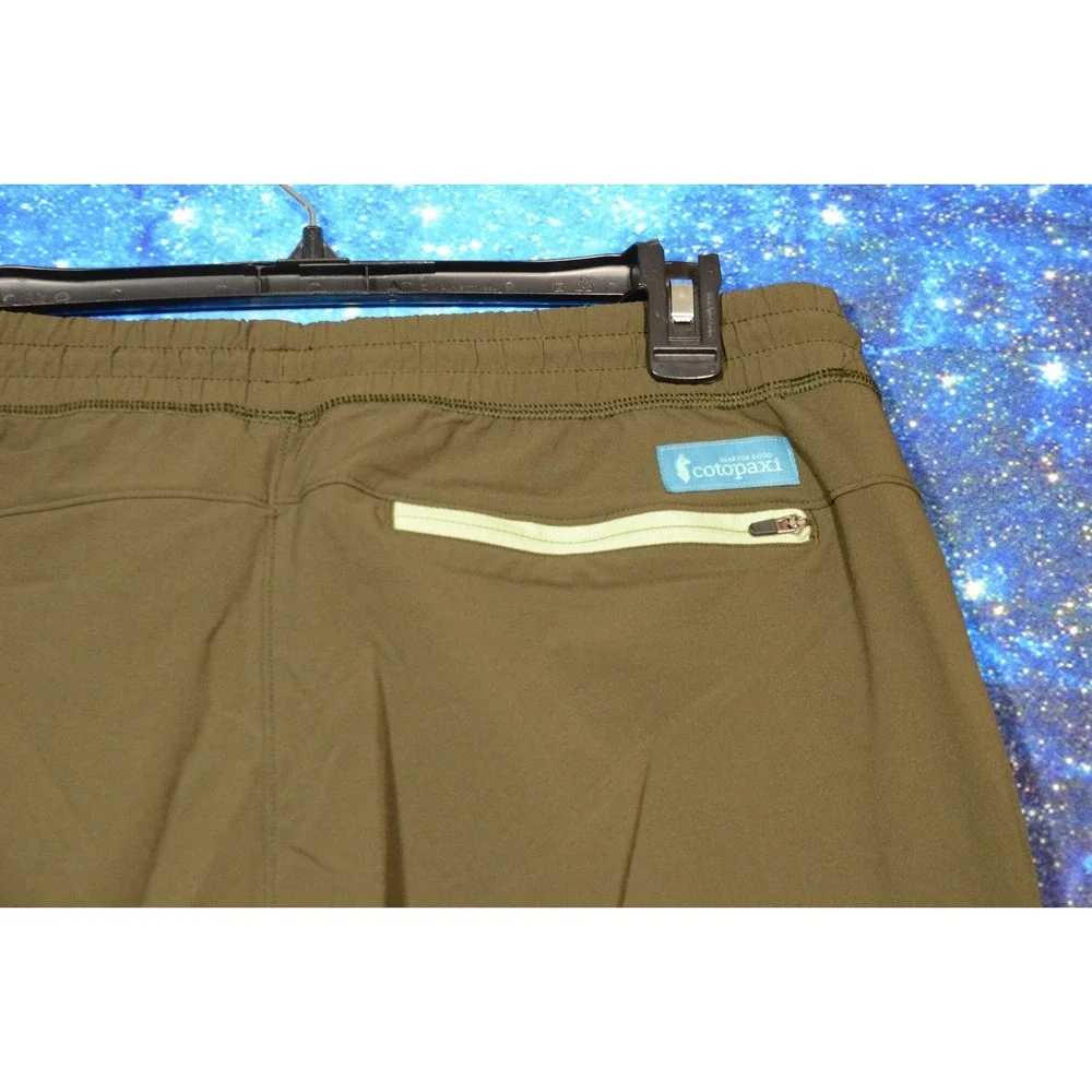 Cotopaxi Pants Mens Large Green Joggers Elastic Waist Zip Pocket Hiking Athletic
